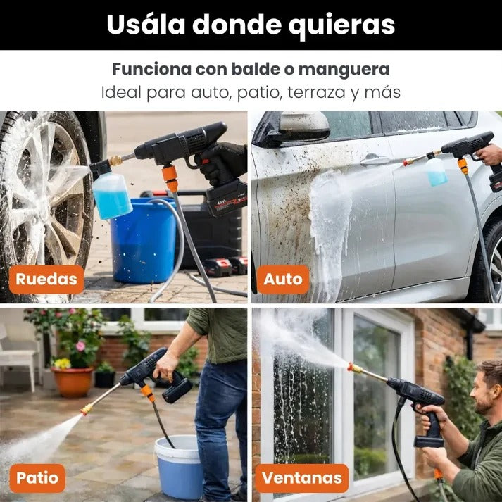 COMBO LIQUIDACIÓN: Hidrolavadora + (Kit de Herramientas 46 Pzs + Doble Batería + Maletín)