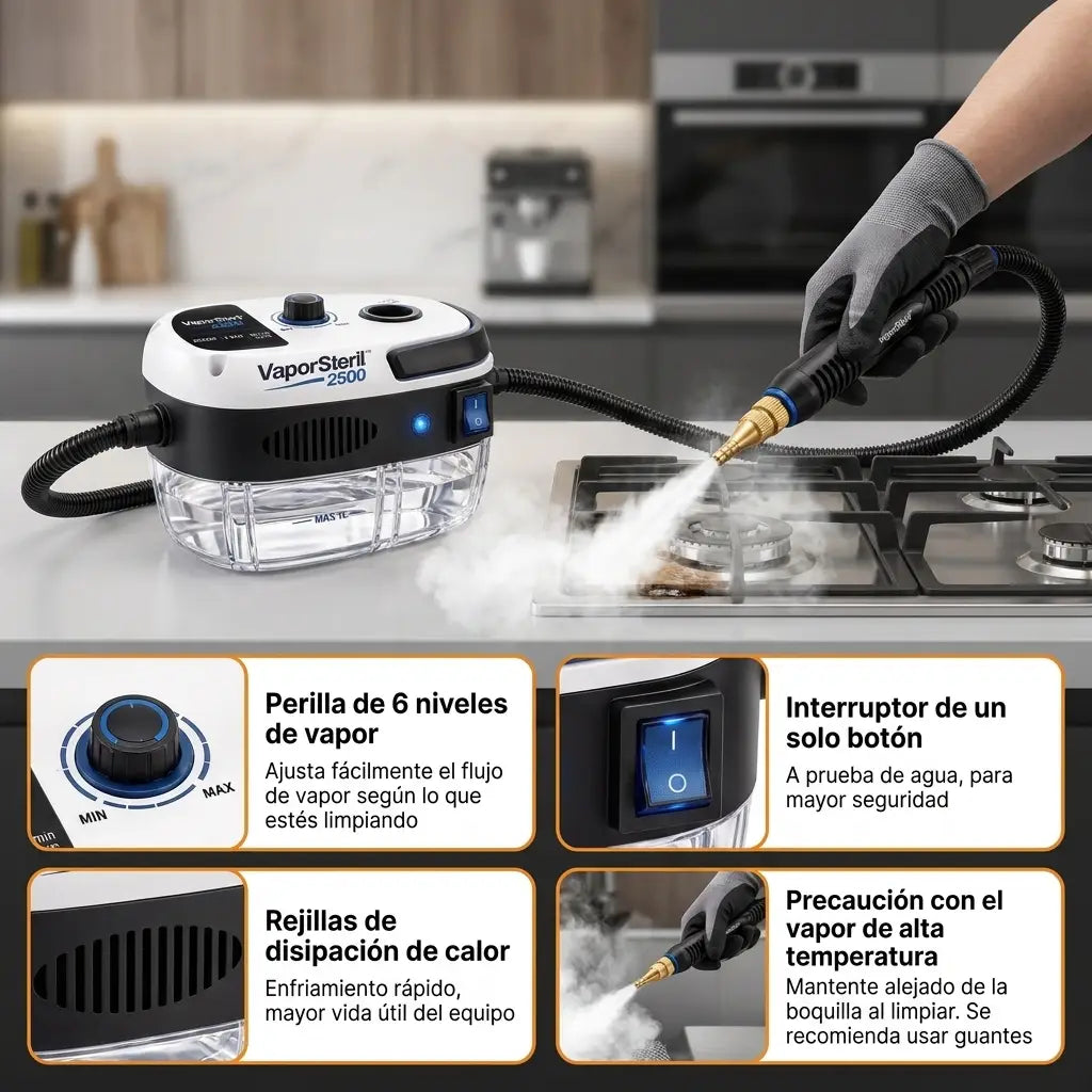 VaporSteril™ 2500 · LIMPIEZA A VAPOR